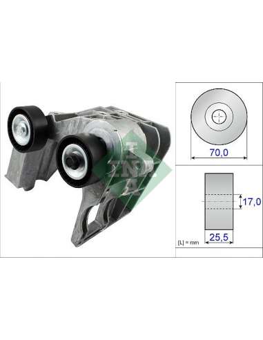 Brazo tensor, correa poli V Ina 534 0467 10 - Tensor  Correa auxiliar DriveAlign®
