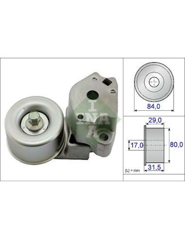 Brazo tensor, correa poli V Ina 534 0477 10 - Tensor  Correa auxiliar DriveAlign®
