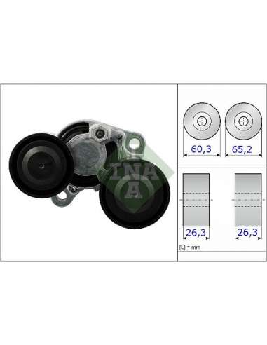 Brazo tensor, correa poli V Ina 534 0482 10 - Tensor  Correa auxiliar DriveAlign®