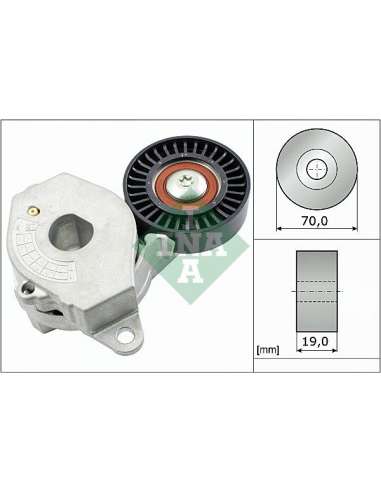 Brazo tensor, correa poli V Ina 534 0545 10 - Tensor  Correa auxiliar DriveAlign®