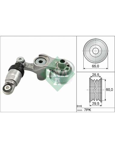Brazo tensor, correa poli V Ina 534 0586 10 - Tensor  Correa auxiliar DriveAlign®