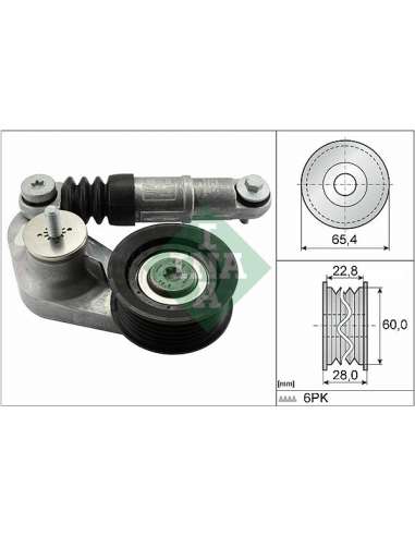 Brazo tensor, correa poli V Ina 534 0595 10 - Tensor  Correa auxiliar DriveAlign®