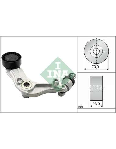 Brazo tensor, correa poli V Ina 534 0596 10 - Tensor  Correa auxiliar DriveAlign®