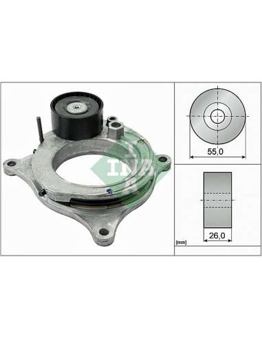 Brazo tensor, correa poli V Ina 534 0598 10 - Tensor  Correa auxiliar DriveAlign®