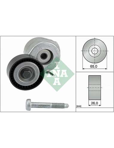 Brazo tensor, correa poli V Ina 534 0607 10 - Tensor  Correa auxiliar DriveAlign®