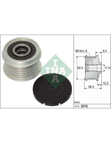Rueda libre alternador Ina 535 0329 10 - OAP  Polea libre alternador