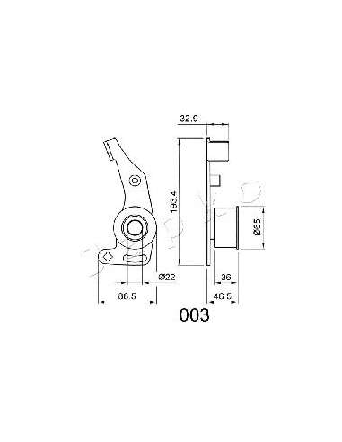 Tensor de correa, correa dentada Japko 45003 - JAPKO SEGMENTO PISTÓN IPS Parts