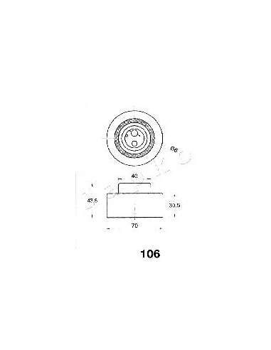 Tensor de correa, correa dentada Japko 45106 - JAPKO SEGMENTO PISTÓN IPS Parts