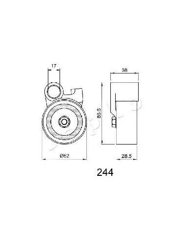 Tensor de correa, correa dentada Japko 45244 - JAPKO SEGMENTO PISTÓN IPS Parts