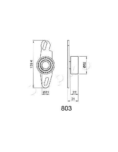 Tensor de correa, correa dentada Japko 45803 - JAPKO SEGMENTO PISTÓN IPS Parts