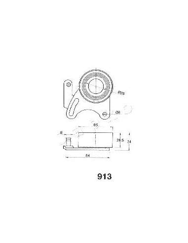 Tensor de correa, correa dentada Japko 45913 - JAPKO SEGMENTO PISTÓN IPS Parts