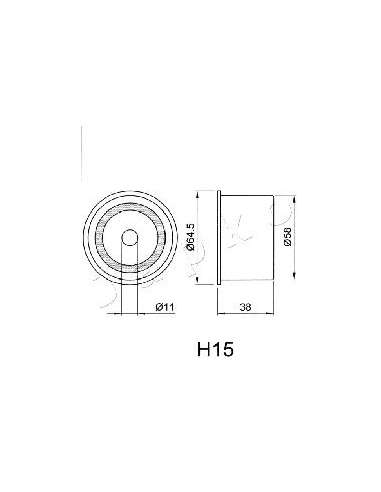 Tensor de correa, correa dentada Japko 45H15 - JAPKO SEGMENTO PISTÓN IPS Parts