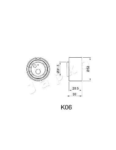 Tensor de correa, correa dentada Japko 45K06 - JAPKO SEGMENTO PISTÓN IPS Parts