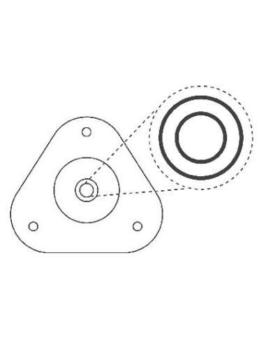 Kit reparación, apoyo columna amortiguación Del. Kyb SM5639 - KYB SUSPENSION MOUNTING KIT Suspension Mounting Kit