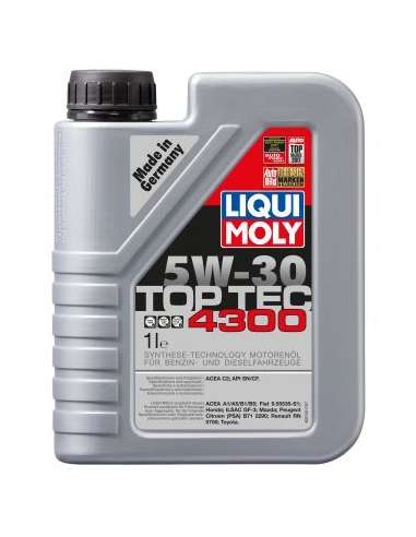 Aceite de motor Liqui Moly 3740 - LIQUI TOP TEC 4300 5W30 1L Top Tec 4300 5W-30
