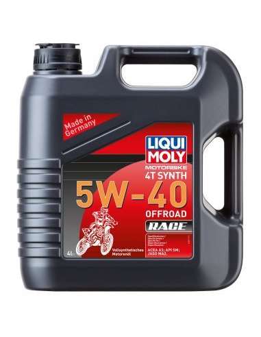 Aceite de motor Liqui Moly 3019 - LIQUI MOTORB.4T SYN.5W40 OFF.R Motorbike 4T Synth 5W-40 Offroad Race