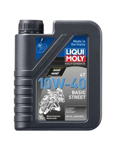 Aceite de motor Liqui Moly 3044 - LIQUI MOTORB.4T 10W40 BASIC ST Motorbike 4T 10W-40 Basic Street