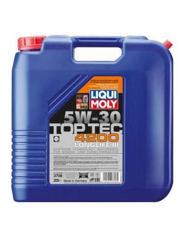 Aceite de motor Liqui Moly 3708 - LIQUI TOP TEC 4200 5W30 20L Top Tec 4200 5W-30