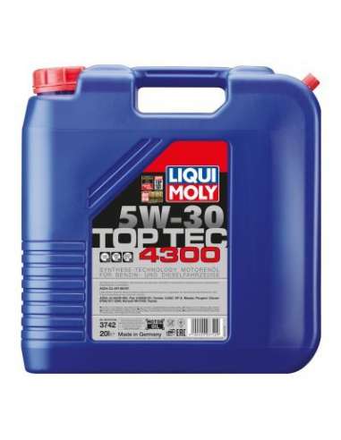 Aceite de motor Liqui Moly 3742 - LIQUI TOP TEC 4300 5W30 20L Top Tec 4300 5W-30