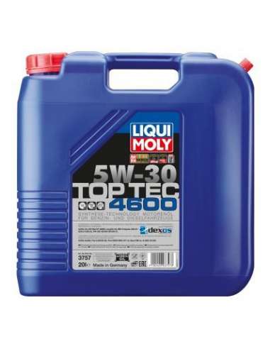 Aceite de motor Liqui Moly 3757 - LIQUI TOP TEC 4600 5W30 20L Top Tec 4600 5W-30