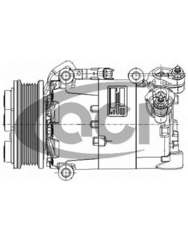 Compresor, aire acondicionado Del. Int. A.c.r 135149 - COMPRESOR VI VS16 A/D PV6 110MM ST1 0 12V V-B