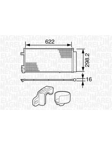 Condensador, aire acondicionado Magneti Marelli 350203226000 - Condensador A.A.