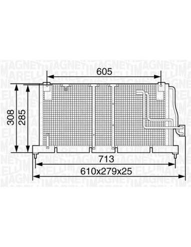 Condensador, aire acondicionado Magneti Marelli 350203233000 - Condensador A.A.
