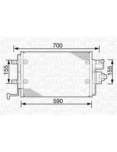 Condensador, aire acondicionado Magneti Marelli 350203238000 - Condensador A.A.