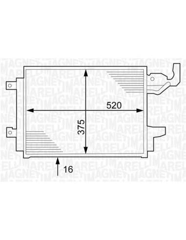 Condensador, aire acondicionado Magneti Marelli 350203241000 - Condensador A.A.