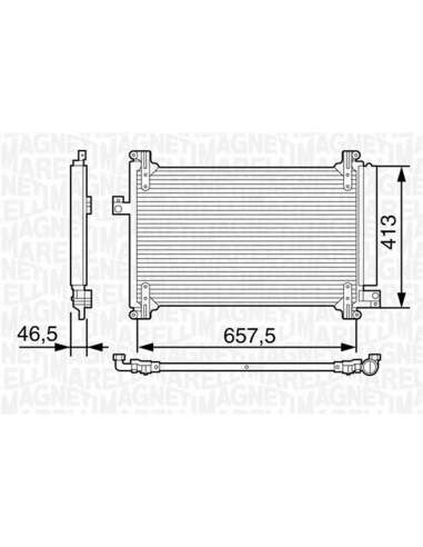 Condensador, aire acondicionado Magneti Marelli 350203242000 - Condensador A.A.