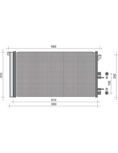 Condensador, aire acondicionado Magneti Marelli 350203248000 - Condensador A.A.