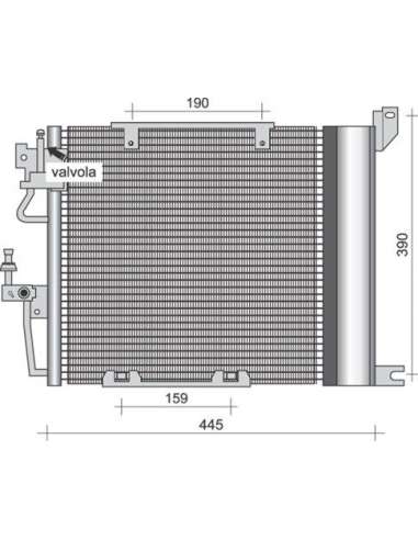 Condensador, aire acondicionado Magneti Marelli 350203256000 - Condensador A.A.