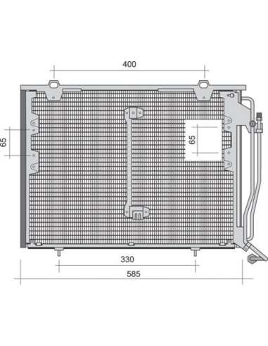 Condensador, aire acondicionado Magneti Marelli 350203262000 - Condensador A.A.