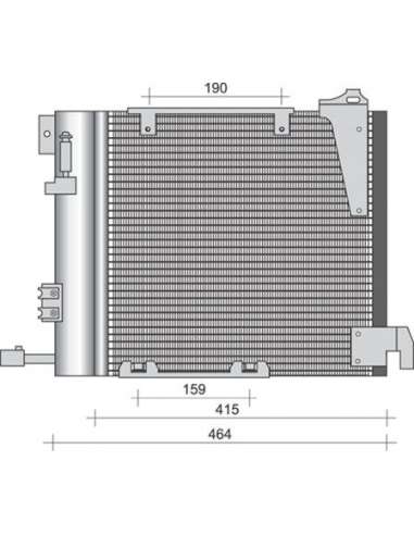 Condensador, aire acondicionado Magneti Marelli 350203263000 - Condensador A.A.