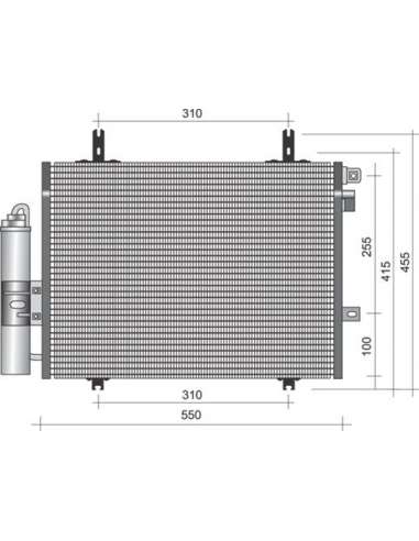 Condensador, aire acondicionado Magneti Marelli 350203338000 - Condensador A.A.