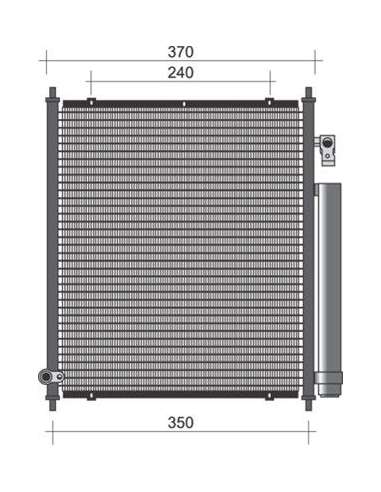 Condensador, aire acondicionado Magneti Marelli 350203346000 - Condensador A.A.