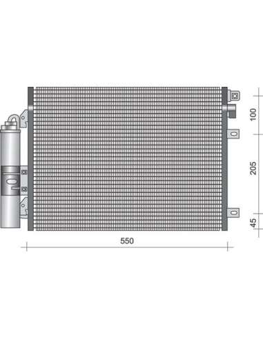 Condensador, aire acondicionado Magneti Marelli 350203366000 - Condensador A.A.