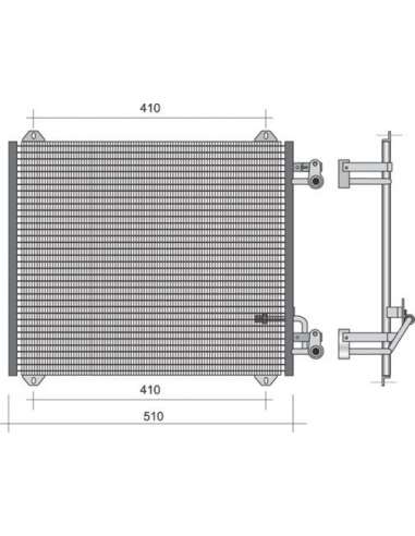 Condensador, aire acondicionado Magneti Marelli 350203375000 - Condensador A.A.