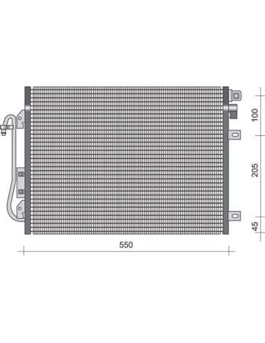 Condensador, aire acondicionado Magneti Marelli 350203379000 - Condensador A.A.