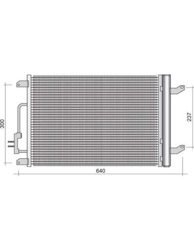 Condensador, aire acondicionado Magneti Marelli 350203389000 - Condensador A.A.