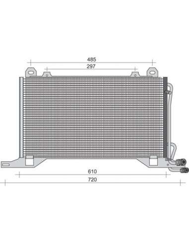 Condensador, aire acondicionado Magneti Marelli 350203393000 - Condensador A.A.