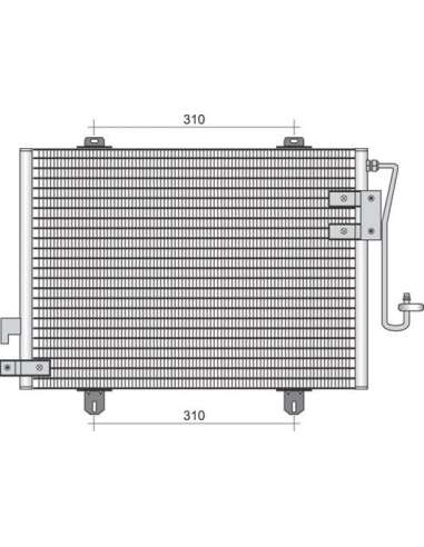 Condensador, aire acondicionado Magneti Marelli 350203398000 - Condensador A.A.