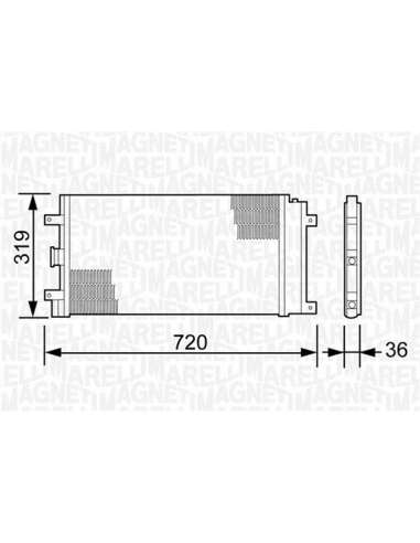 Condensador, aire acondicionado Magneti Marelli 350203496000 - Condensador A.A.