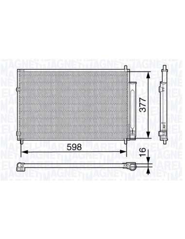Condensador, aire acondicionado Magneti Marelli 350203677000 - Condensador A.A.
