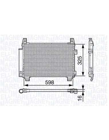 Condensador, aire acondicionado Magneti Marelli 350203678000 - Condensador A.A.