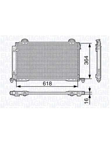 Condensador, aire acondicionado Magneti Marelli 350203681000 - Condensador A.A.