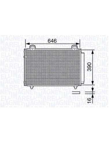 Condensador, aire acondicionado Magneti Marelli 350203686000 - Condensador A.A.