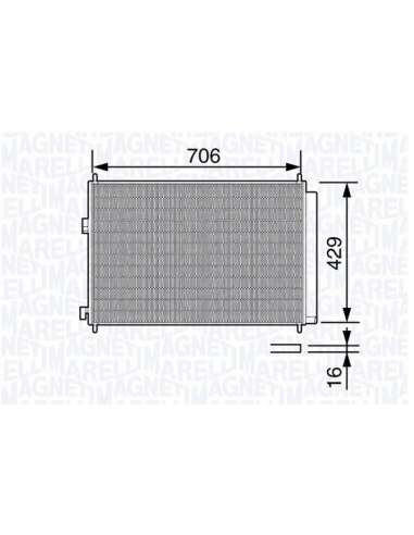 Condensador, aire acondicionado Magneti Marelli 350203690000 - Condensador A.A.