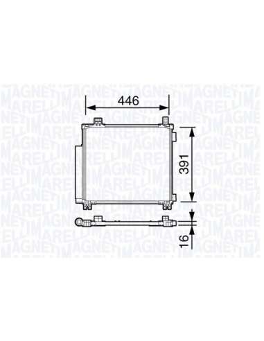 Condensador, aire acondicionado Magneti Marelli 350203696000 - Condensador A.A.