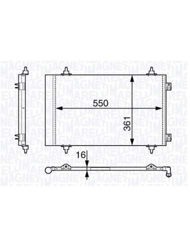 Condensador, aire acondicionado Magneti Marelli 350203710000 - Condensador A.A.